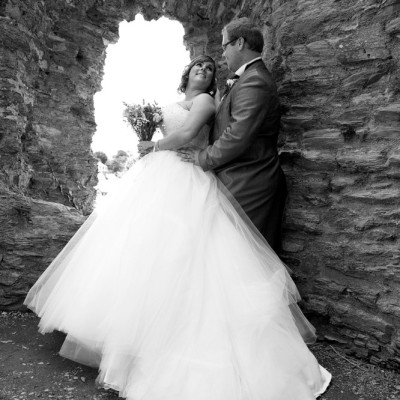 Launceston Town Hall, Launceston Castle, Cornwall. August.