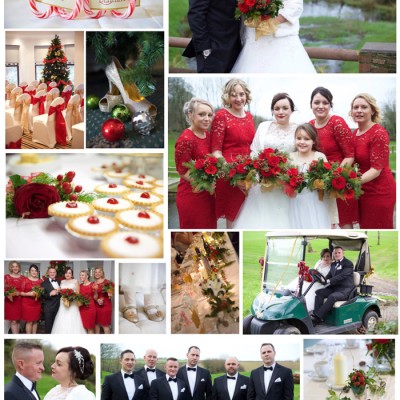 Trethorne Golf Club, Launceston, Cornwall. Flowers by Donna Cornish, Hair by Kylee Marie Hair. Venue dressing by Karen's Covers. December, Christmas.