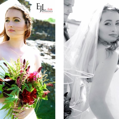 Launceston Town Hall, Launceston Castle, Cornwall. MUA Abi Scott, Dress and accessories Lowen Bridal, Flowers by Flower Scene, Hair by Hush. June.