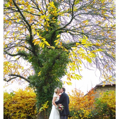 North Petherwin Church, Launceston, Cornwall. Dress from Lowen Brial, Flowers by Flower Scene, suit from David Parish Menswear. November.