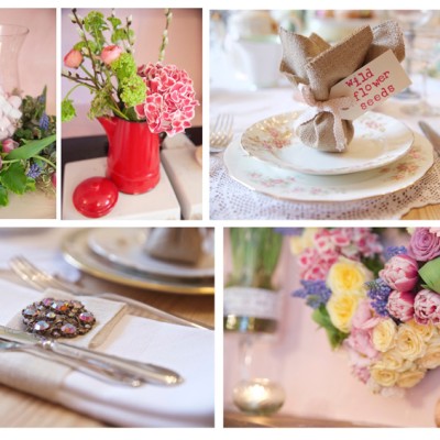 Ta Mill Wedding Venue, Launceston, Cornwall. Pippa's Vintage, Flower Scene.  March.